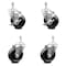 Service Caster 4 Inch Phenolic Wheel Swivel 10mm Threaded Stem Caster Brakes SCC, 2PK SCC-TS20S414-PHS-M1015-2-TLB-2 - alternate 1